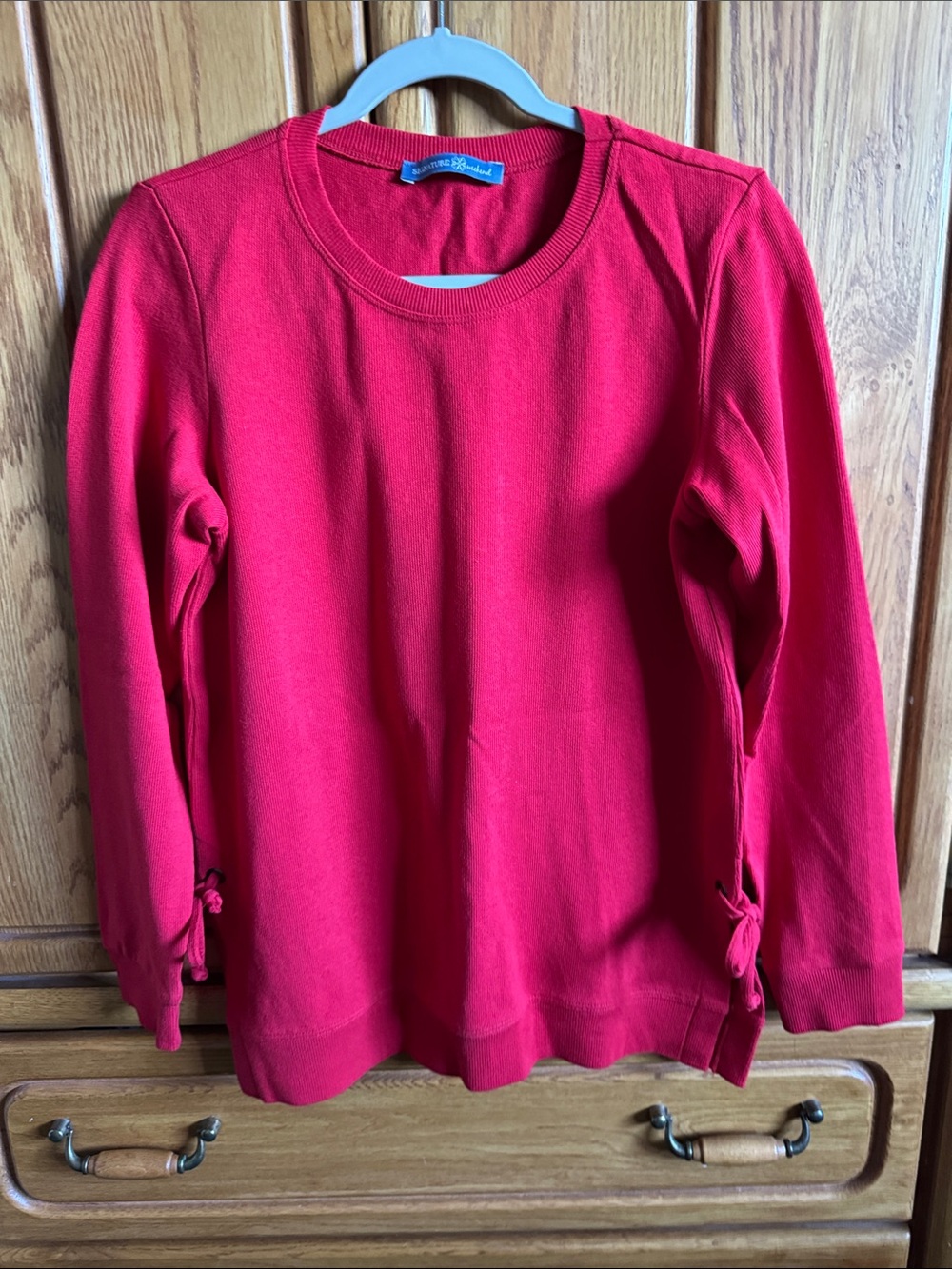 Signature Bright Red Crewneck Sweater